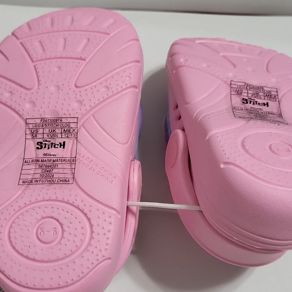 Disney Kids Stitch and Angel Pink Clogs
